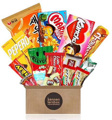 Korea Box | Kennenlernbox mit 14 beliebten Süßigkeiten aus Korea | Geschenkidee für besondere Anlässe wie Geburtstage wie Geburtstage