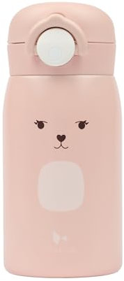 Fabelab Kinder Trinkflasche 320 ml | Bunny Edelstahl BPA Frei | Auslaufsicher für Schule | Wasserflasche