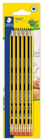 STAEDTLER 121-2 BK5D Noris School grafitpennor - HB examen (förpackning med 5), grå