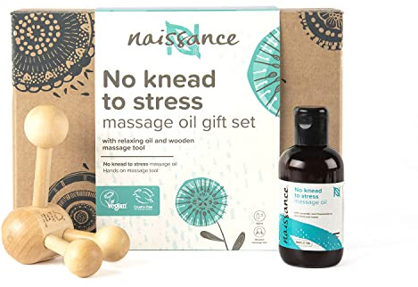 Naissance ‚No Knead to Stress‘ - Entspannendes Massageöl Geschenkset für jede Gelegenheit - für Frauen & Männer