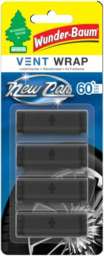 Little Trees Arbre Magique Vent Wrap Invisible New Car Perfumed Air Freshener Super Long Lasting Scent for Car, Home, Office, etc, Black