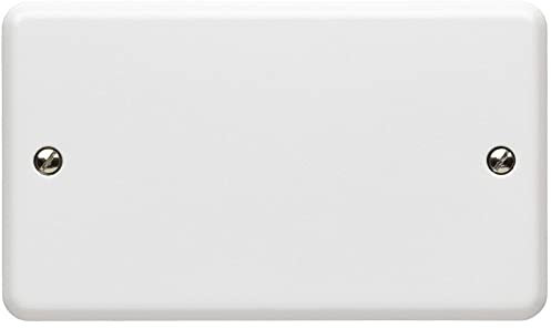 1 Gang Blank Plate, Single Gang Electrical Blanking Plate White, Square Shape Plastic Cover for 1 Gang Plug Socket (2 Gang Blank Plate)