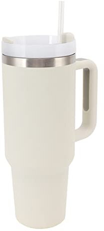 Kalt- Und Heißgetränkebecher aus Edelstahl 304 – Isolierter Becher Mit Griff Und Strohhalm, 40 Oz