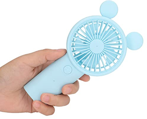 SYH&AQYE Mini Ventilateur Portable, Petit Ventilateur Portatif, Petit Ventilateur à Main Rechargeable par USB, Ventilateur Personnel Fonctionnant sur Batterie pour les Déplacements Intérieu (Bleu)