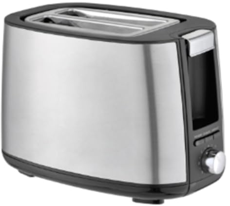 alpina Torradeira 750 vatios - Toaster con Bandeja para Migas - Tostadoras pan Ajustable - Tostadeira - Tostadora pan Pequeña - Carcasa de Acero inoxidable