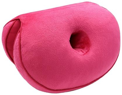 Dual Comfort Orthopedic Cushion Pelvis Pillow Lift HIPS Up Seat Cushion Multifunction, for Pressure Relief(Rose Red)