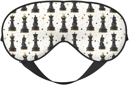 Máscara de sueño para los ojos para hombres y mujeres – Elegante máscara de sueño negra con hebilla ajustable – Máscara de sueño opaca y cómoda para hombres y mujeres – Diadema divertida para los ojos