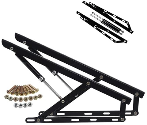 2 Pezzi Kit Alza Rete Meccanismo Sollevamento Per Letto Contenitore, Cerniera Per Sollevamento Letto Idraulico, Cerniere Per Box Letto, Meccanismo Easy Di Sollevamento Per Letto Contenitore(1.5m)