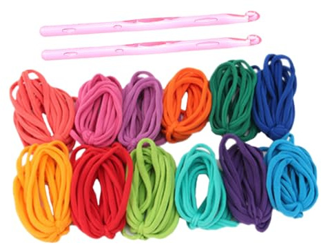 Uonlytech Knitted Toys DIY Weaving Loom Kit Elastic Ropes Multiple Colors for Boys and Girls Crafts for Potholder Loom Projects