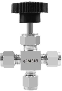 Vanne à pointeau de cloison en acier inoxydable 304/316, 3/6/8/10 mm, 1/8 de diamètre extérieur, raccord à compression, contrôle de débit(6mm,SS304)