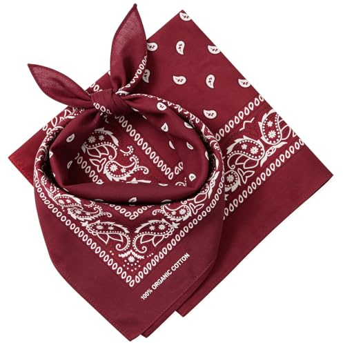 Bandana 2er Pack reine Baumwolle Halstuch für Herren und Damen