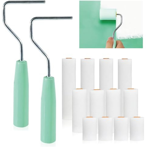 14 Stück Farbroller Klein, Lackrollen Für Lacke, Mini Farbroller Set, Malerrolle Klein Für Möbel Und Wände, Lackierwalze 4 Zoll Für Präzise Malarbeiten