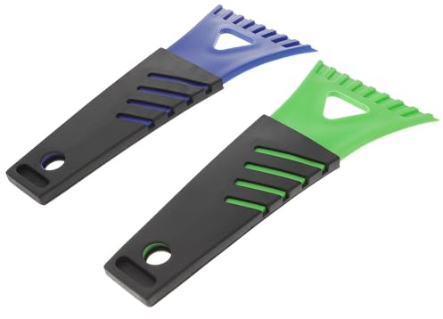 TOYANDONA Raschietto per Ghiaccio Auto 2 Pezzi in Pp e PVC, Spatola Leggera per Rimuovere Ghiaccio e Neve Parabrezza, Strumento Invernale per Pulizia Colore Riutilizzabile Colore Casuale