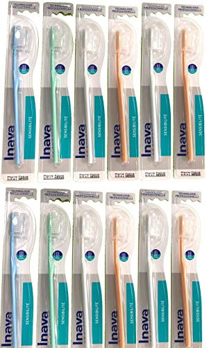 Inava Brosse à Dents Sensibilité Brins Coniques lot de 12