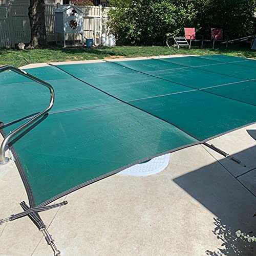 Abdeckplane Pool Grün Im Boden Winter-Poolabdeckung - Kinder- Und Haustiersicherheit, Extra Groß Draussen Überirdisch Pool-Sicherheitsabdeckung, Maschenfestes PP-Material (Size : 350x600m/236.2in)