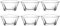 Tradineur Truva Lot de 6 bols en verre pour apéritifs, desserts, résistants au lave-vaisselle, 310 ml, 12 x 5,5 cm