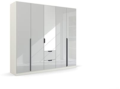 Rauch Möbel Quadra-Spin MODERN, Schrank, Farbe Glas Weiß/Weiß, Breite 226 cm