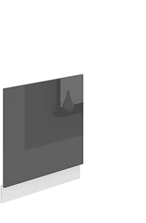 BELINI Habillage de Porte Lave-Vaisselle PO60 | Meuble Sans Plan de Travail | Accessoire pour Cuisine - Taille: 1,6 x 60 x 57 cm | Couleur: Argent Très Brillant
