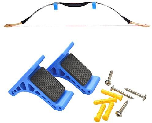 SHARROW Bogenschießen Bogen Wandhalterung Display Wandhänger Bogenständer Universal Aufbewahrung Bogen Halterung für Traditionellen Langbogen Recurve Bogen (Blau)