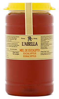 Miel pura de abeja de eucalipto 2 Kg, extraída directamente del panal de miel; miel pura aromática y 100% natural, ideal para infusiones, repostería y cuidados diarios, sin mezclas añadidas.