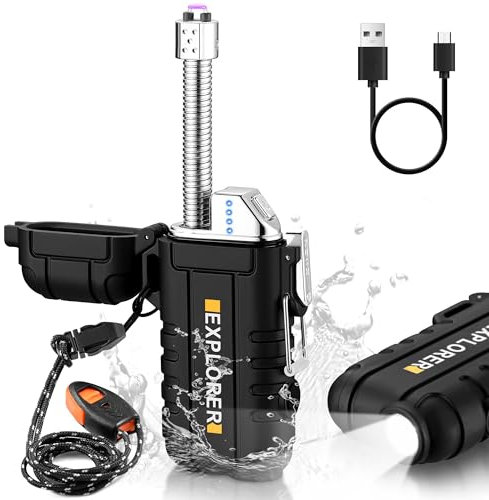 Bistfy Accendino elettrico a 360°, flessibile, ricaricabile, USB, accendino al plasma ad arco di tipo C, antivento e impermeabile, senza fiamma, per candele, aromaterapia, campeggio, barbecue