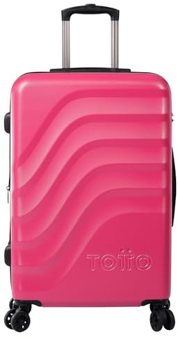 TOTTO - Maleta Rígida Mediana, Modelo Bazy+, 43.5 x 69 x 26 cm, Capacidad 64 L, Expandible, Alta Resistencia a Impactos, Ruedas 360º, Manija Telescópica, Correas Internas, Candado TSA, Color Deco Rose