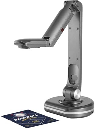 Document Scanners, V500S USB 2-in-1 Document Camera & Book Scanner Webcam with Auto 8M A3 Scanning Size LED Light for Mac Windows
