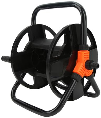 Wakects Garden Hose Reels, Hose Pipe Reel Single Arm Tool with Smart Matching ABS Hose Reel Garden Accessory for Car Washing Watering9.4 x 9.8 x 12.8in