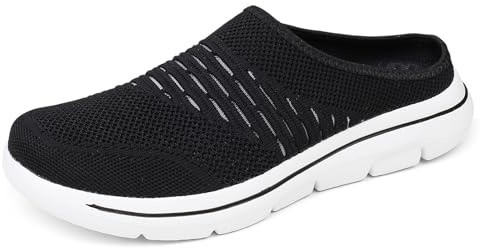 Meik Mangni damtofflor herr slip-on clogs andningsbara sandaletter mjuka mules fritid trädgårdsskor för unisex utomhus inomhus storlek: 36–48 EU, svart, 48 EU
