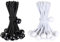 Tendeur Bache, 20 Pièces Tendeur Elastique, Sandow Elastique, Tendeur Elastique Boule, Flexible Sandow Elastique, pour Bannières, Bâches, Camping, Tentes, noir, Blanc, 10 CM