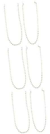 LIFKOME 6 Stk Hängende Brillenhalterband Goldene Halsketten Perlen Choker Halskette Goggle-sonnenbrille Goldenes Kettendekor Haarspangen Aus Horn Sonnenbrillenkette Stern
