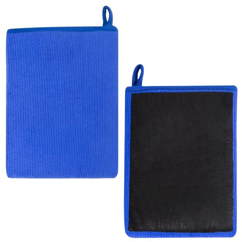 ecocstm 2 x Ton-Handschuh, Auto-Detaillierung, Ton-Handschuh, mittelschwerer Ton-Handschuh, Mikrofaser-Handtuch, kratzfreier Auto-Lehm-Handschuh zum Reinigen, Polieren, Detaillieren, Autos, Lack,