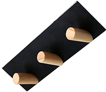 IMIKEYA gancio decorativo per chiavi Gancio per decorazione ganci per chiavi mensola organizer per chiavi supporto in tessuto di legno tastiera a parete Bambù