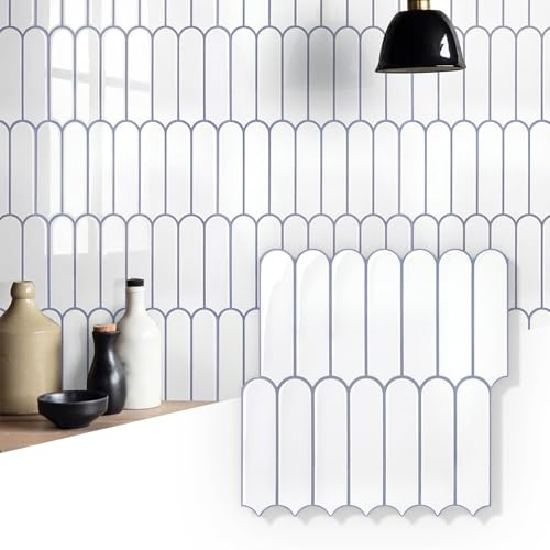 Commomy Piastrelle adesive da parete in vinile 3D da 30,5 x 30,5 cm, per cucina, bagno, rimovibili, impermeabili, 10 pezzi da 30,5 x 30,5 cm (malta grigia)