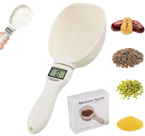 Digital Measuring Spoon, Food Measuring Scoop Scale, Weighing Spoon Scale 800g / 0.1g High Precision with LCD Screen, Spoons for Dispensing Food and Condiments