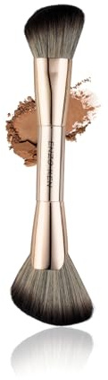 ENZO KEN Double Ended Angled Sculpting Makeup Brush, Double Sided Makeup Brush for Highlighting, Highlighter Brushes, Face Sculpt Contour Brush Gold, Sculpting Brush for Cheeks, Nose - 124A