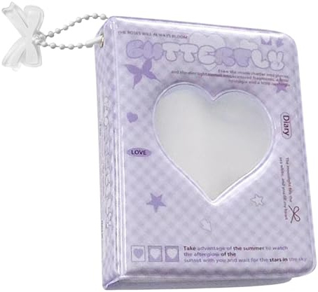 K-pop Photocard Binder - Fotoalbum Für K-pop Fotokarten, 3 Cute K-pop Photo Album Mit Schlüsselanhänger, Fan Fotokarten Sammelbuch Fotokarten Album Buch, Für Bis Zu 40 Fotokarten, Für Foto Bilder