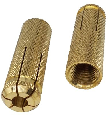 SKIR'CO (2 Stück) Messing Einschlagdübel M20x80mm Bolzenhülse Spreizwanddübel Mauerwerk Betonanker