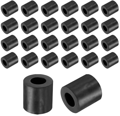 QUARKZMAN 48pcs Rondelles en Caoutchouc Anti-Vibration Épaises, Entretoise Plate Amortisseur pour Connexions Électriques Réparations Automobiles Appareils, 20mm OD x 10mm ID x 20mm Hauteur