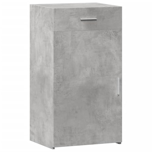 Modern Gray Cement Sideboard - 50x42.5x93 cm Multipurpose Storage Cabinet for Kitchen, Bathroom, Laundry, Living Room & Hallway - Sleek Design, Durable Plywood Furniture
