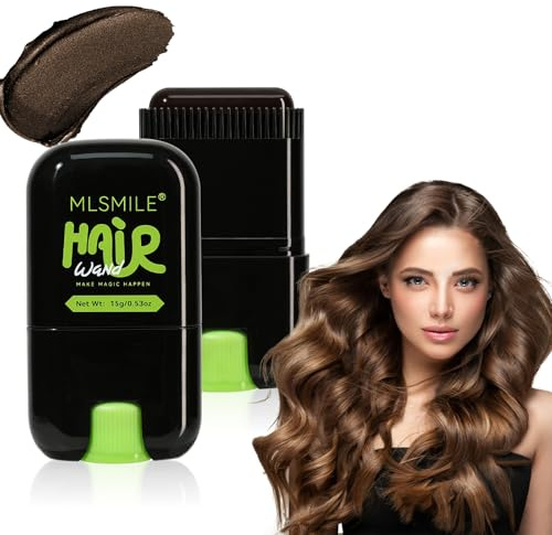 MLSMILE Hair Color Stick,Safe Convenient Waterproof and Sweat-Proof Comb Hair Dye Cream Brown (brown)