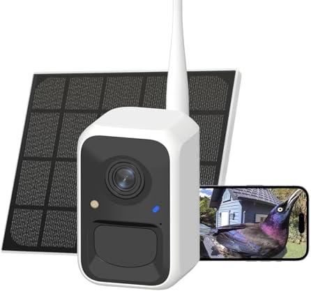 Birdfy intelligente Vogelkamera mit Solar, Verstellbarer Halterung für jeden Winkel, Videoaufzeichnung und App-Benachrichtigungen