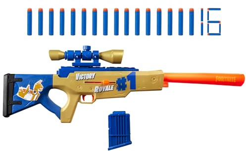 Nerf Fortnite BASR OG Dart-Blaster, abnehmbares 6-Dart Magazin, 16 Nerf Elite Darts, Geschenke für Kinder ab 8 Jahren