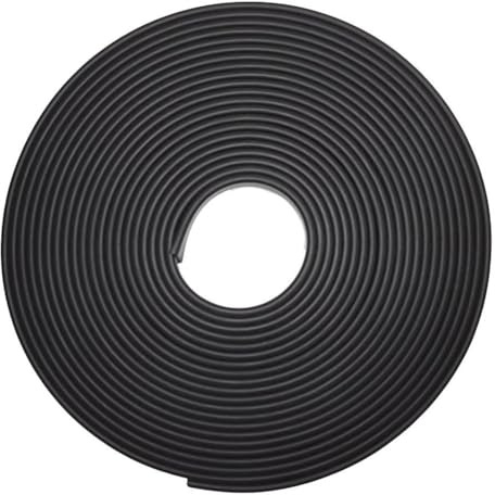 Homeponnew U-Form Kantenband 5M, TPE Selbstklebende Möbelkantenverkleidung zum Schutz, Flexible DIY Kantenleiste für Holz, Sperrholz, MDF, Metall - Schwarz