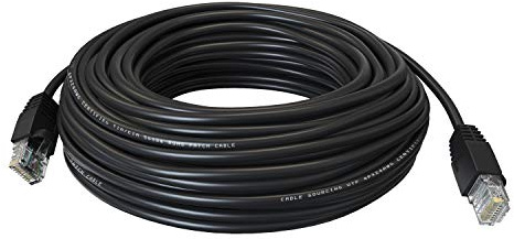 Cable Sourcing - 30m (100ft) CAT6 Cable, Outdoor External Ethernet Cable, 100% Solid Copper, Network Cable, LAN, Router, WiFi 6, CCTV, 1000mb (Gigabit), RJ45 Plugs