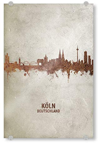 artboxONE Acrylglasbild 30x20 cm Städte/Köln Köln Germany Rust Skyline - Bild Cologne Cologne Skyline Rust