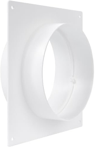 125 mm Kanalverbinder Flansch, Kunststoff Gerade Rohrflansch für Heizung Kühlung Lüftungssystem (12,5 cm), Wandflansch für Klimaanlage, Abluftschlauch, Abluftrohr, Lüftungsrohr Verbindungsstueck