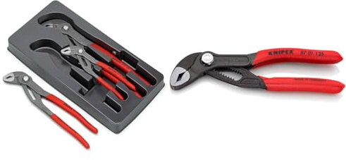 Knipex Assortimento Knipex Cobra (confezione self-service/blister) 00 20 09 V02 & Cobra Pinza Regolabile di Nuova Generazione per Tubi e Dadi Bonderizzata Grigia