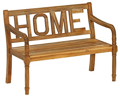 Dehner Trädgårdsbänk Home, 2-sits, ca 120 x 64 x 89 cm, FSC® akacia trä, naturligt