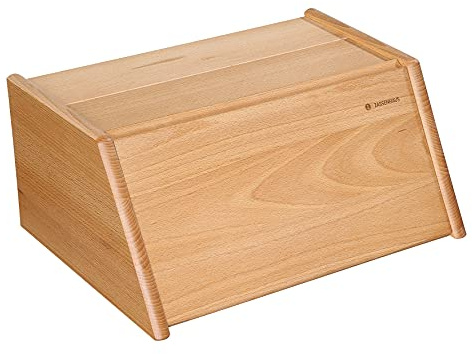 Zassenhaus Brotkasten Montana, 40×30×18 cm, naturbelassenes Buchenholz | Brotbox, Holzkiste für Brot und Gebäck, luftdurchlässig, pflegeleicht, natürliches Holzaroma, langlebig